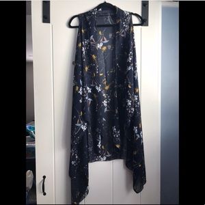 Sheer vest floral cover